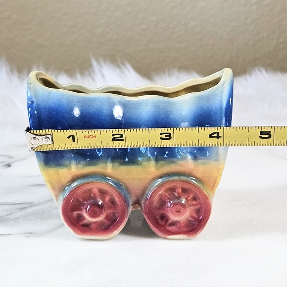 Shawnee Pottery Chuck Wagon covered wagon western style vintage planter - Picture 9 of 10